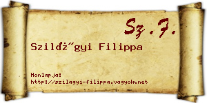 Szilágyi Filippa névjegykártya